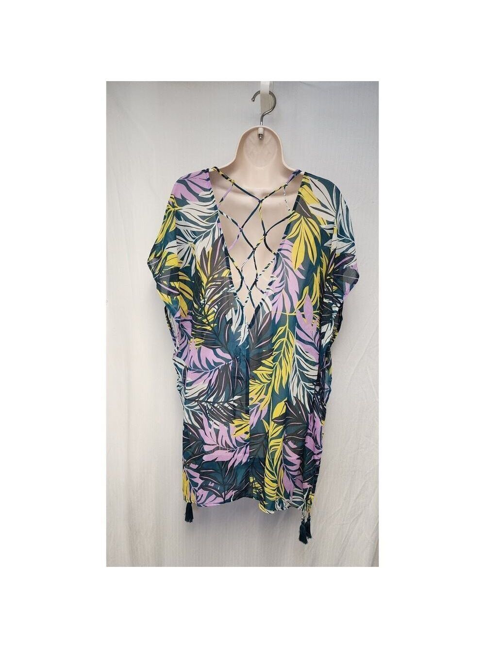 Palisades Beach Club Women's V-Neck Sheer Chiffon Swimsuit Covered Size XL/XXL - Picture 6 of 10